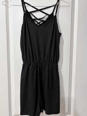 Women’s Black Strappy Romper